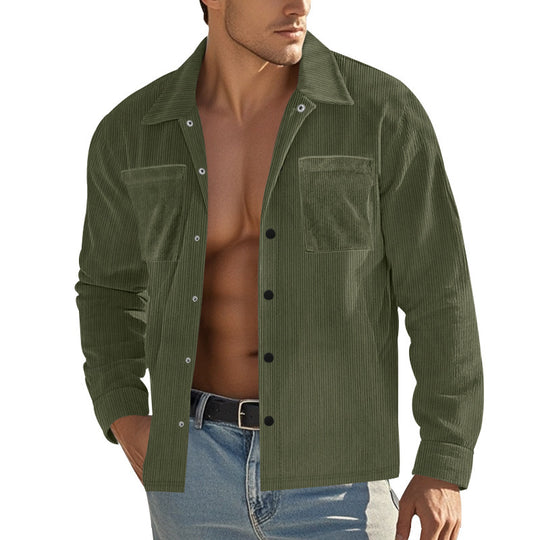 Herren Cordjacke mit praktischen Brusttaschen und strukturiertem Design R&B