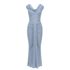 Damen Elegantes Abendkleid mit schickem Wickelausschnitt und figurbetonter Silhouette R&B