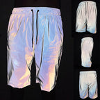 Damen Sportliche Shorts mit reflektierendem Effekt und elastischem Bund R&B