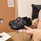 Damen elegante Schnürschuhe mit modischem Schnallenverschluss R&B