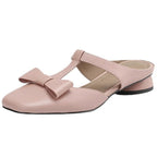 Damen Slingback-Pantoletten mit elegantem Schleifen-Design