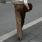 Damen Weite Cordhose mit Falten R&B