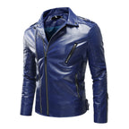 Herren Leder Bikerjacke mit Taschen