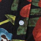Damen Kurzarmhemd mit lendigem Blumenmotiv und modernem Schnitt