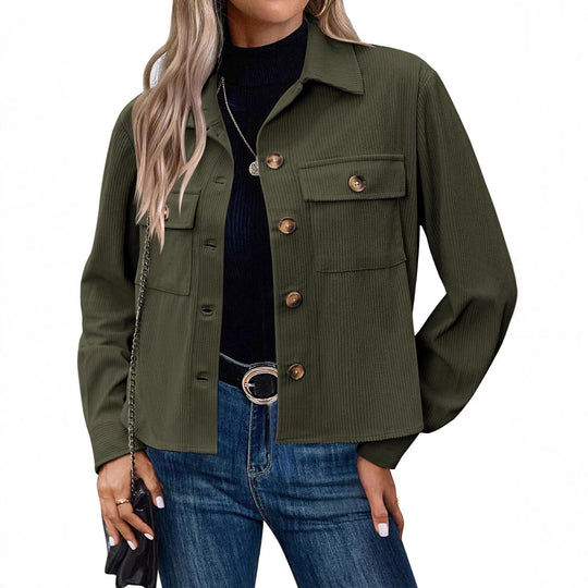 Damen Cordjacke mit praktischen Brusttaschen R&B
