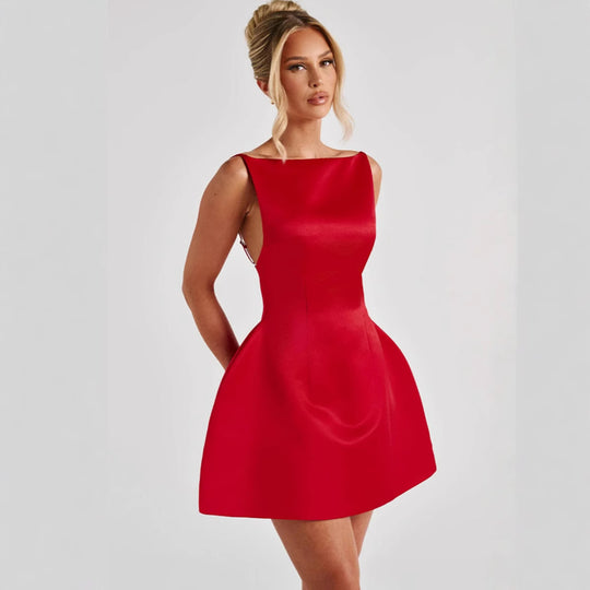 Damen Cocktailkleid mit elegantem A-Linien-Schnitt und glamourösem Taillierungsdesign R&B