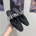 Damen trendige Mules mit modischem Netzdesign und stilvollem Riemen R&B
