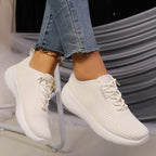 Damen Sneaker aus atmungsaktivem Strickmaterial mit rutschfester Sohle R&B