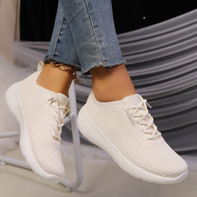 Damen Sneaker aus atmungsaktivem Strickmaterial mit rutschfester Sohle R&B