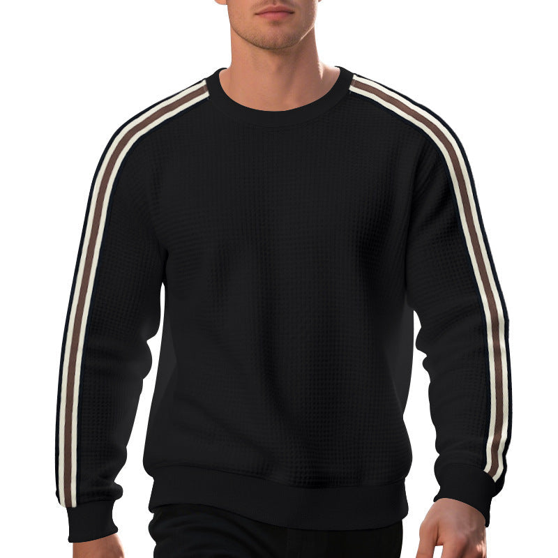 Herren Sweatshirt mit strukturiertem Material und modischen Streifen R&B