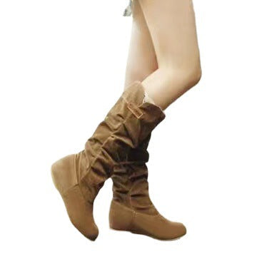 Damen modische Stiefel mit elastischem Schaft und rutschfester Sohle R&B