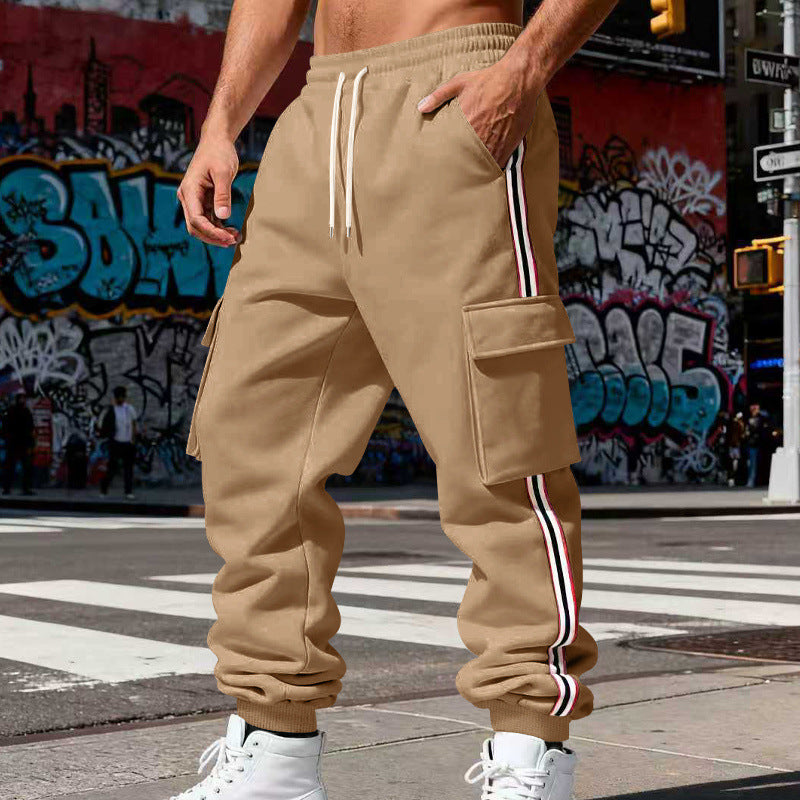 Herren nan Cargojogginghose mit Kordelzug, seitlichen Cargotaschen und elastischen Bündchen R&B