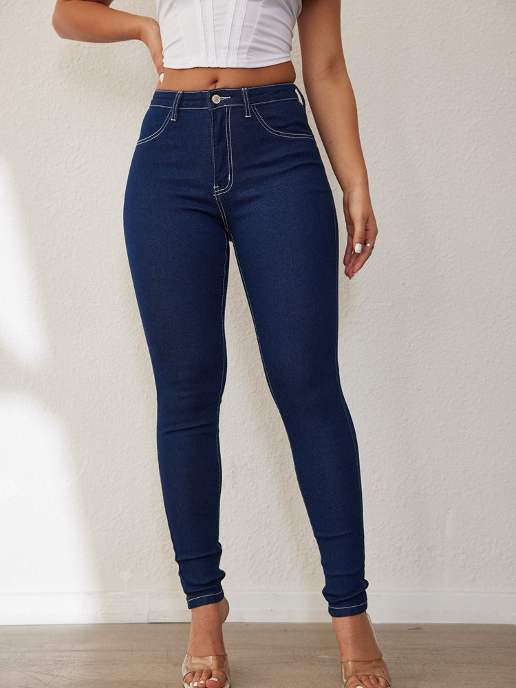 Damen Slim Fit Jeans mit hohem Bund und Elastananteil R&B