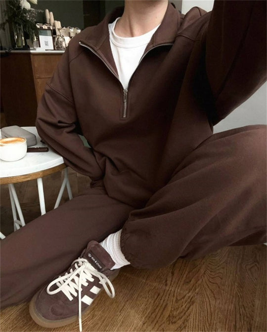 Damen sportlicher Fleece-Pullover mit hohem Kragen und Reißverschluss R&B