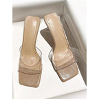 Damen transparente Mules mit elegantem Design R&B