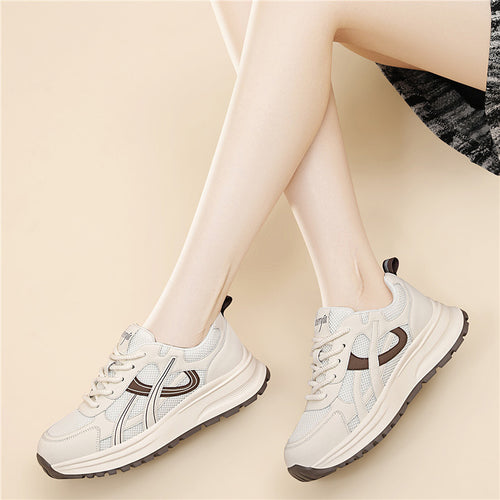 Damen Sportliche Komfort-Sneaker mit atmungsaktiver Oberfläche und dämpfender Laufsohle R&B