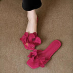 Damen elegante Slipper mit floralen Details und Strassverzierungen R&B