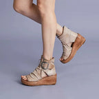 Damen Wedge-Sandaletten mit verstellbarem Schnallenverschluss und komfortablem Fußbett R&B