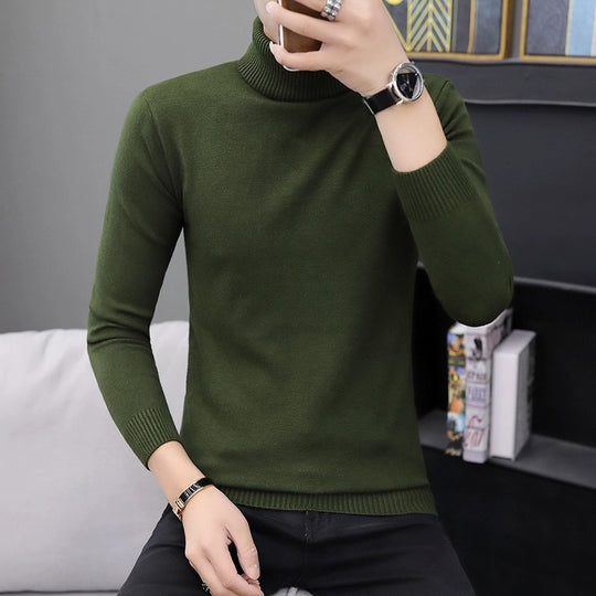 Herren bequemer Rollkragenpullover R&B