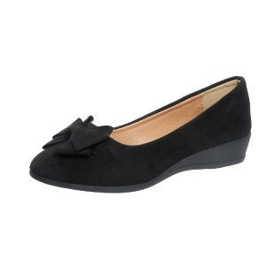 Damen elegante Ballerinas mit modischer Schleifen-Applikation R&B