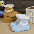 Damen gefütterte Winterboots mit hochwertigem Kunstfellkragen und rutschfester Sohle R&B