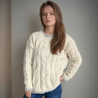 Damen Grobstrickpullover mit modernem Zopfdesign und lässigem Schnitt R&B