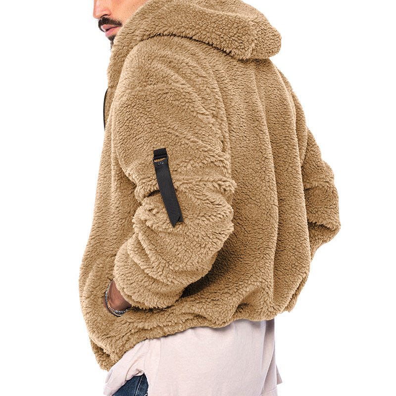 Herren Bequeme Fleecejacke mit hohem Kragen und praktischen Taschen R&B