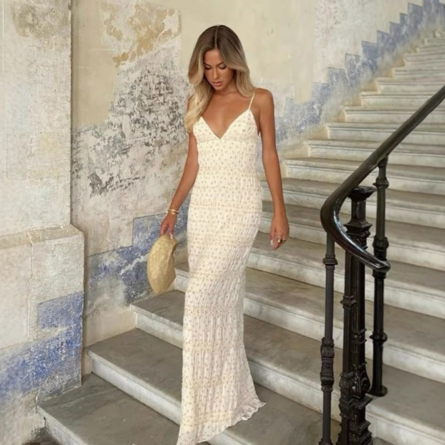 Damen elegantes Maxikleid R&B