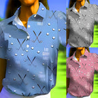 Damen Poloshirt mit modernem Golf-Muster und bequemem Schnitt R&B