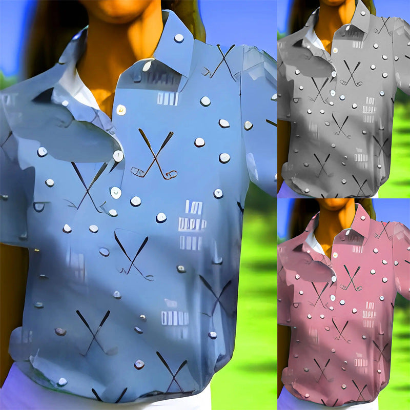 Damen Poloshirt mit modernem Golf-Muster und bequemem Schnitt R&B