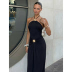 Damen Elegantes Abendkleid mit Neckholder-Design und figurbetonter Silhouette R&B