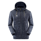 Herren wasserabweisende Camouflagejacke mit verstellbarer Kapuze R&B
