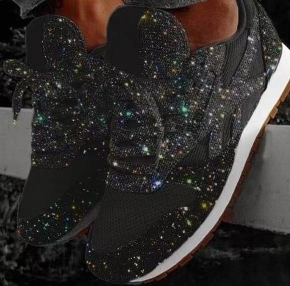Damen Sneaker mit funkelndem Strass-Mix und atmungsaktiver Struktur R&B