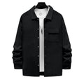 Herren modische Overshirt-Jacke mit strukturierter Oberfläche und praktischer Brusttasche R&B