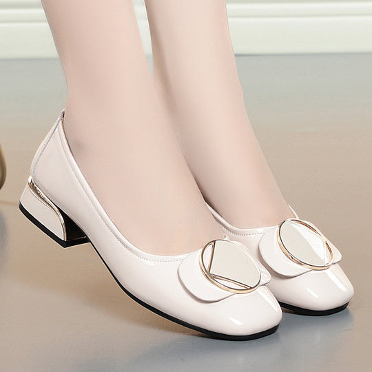 Damen Elegante Ballerinas mit modischem Schleifenakzent und komfortablem Blockabsatz R&B