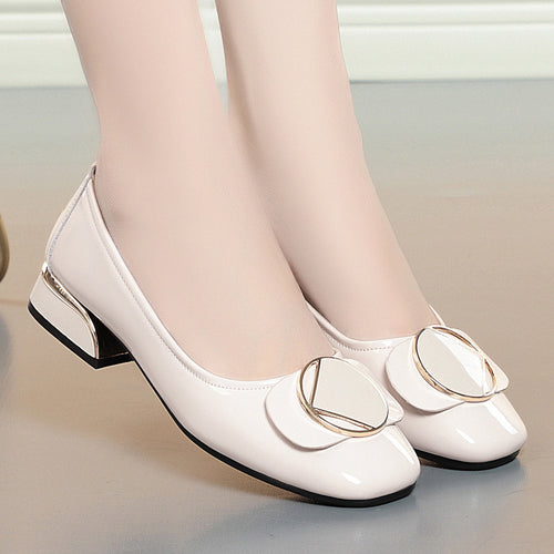 Damen Elegante Ballerinas mit modischem Schleifenakzent und komfortablem Blockabsatz R&B