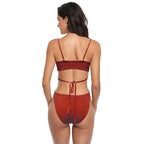 Damen Bikiniset mit stylischem Cut-Out-Design und goldenen Akzenten R&B