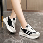 Damen sportive Sneaker mit luftdurchlässiger Oberflächenstruktur und dämpfendem Profil R&B