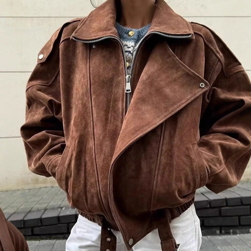 Damen lässige Oversize-Jacke aus hochwertigem Material R&B