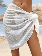 Damen leichter Strandtuch mit transparentem Design R&B