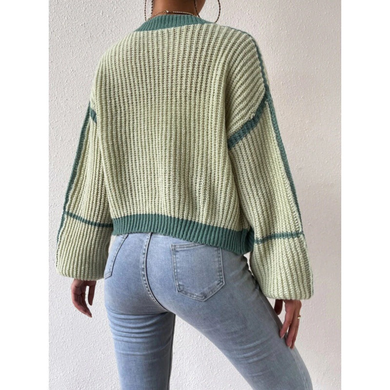 Damen Großer Strickcardigan mit voluminösen Ärmeln R&B