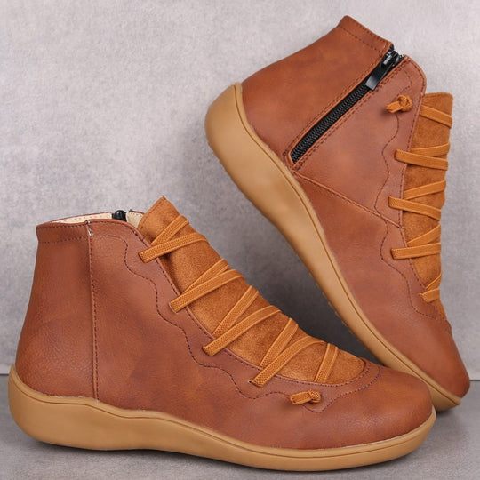 Damen Modische High-Top Sneakers mit robustem Profil und praktischem Reißverschluss R&B