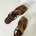 Damen Zehentrenner-Sandalen mit ergonomischem Fußbett und modischem Riemendesign R&B