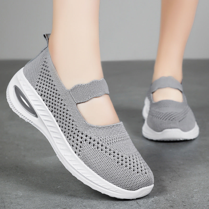 Damen Atmungsaktive Sneaker mit elastischem Riemchen und dämpfender Sohle R&B