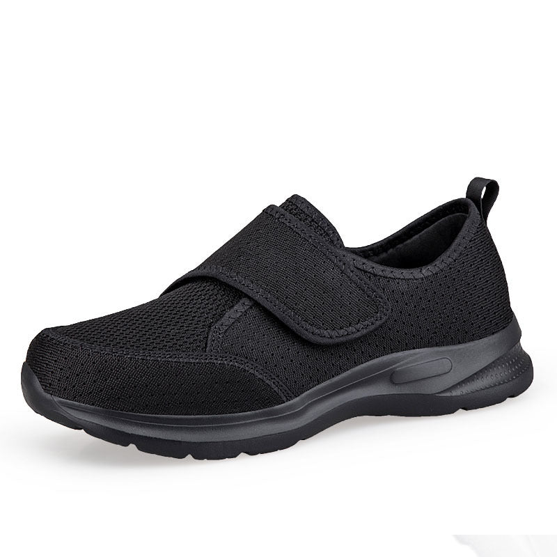 Damen bequeme Slip-On Sneakers mit Klettverschluss
