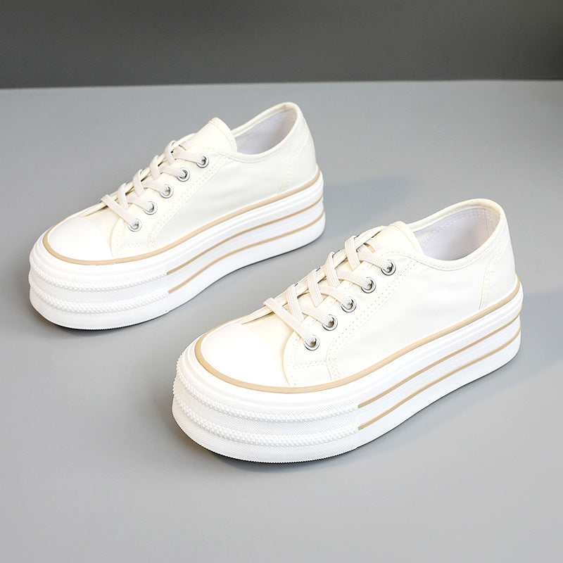 Damen Plüsch Plateau Sneakers mit atmungsaktivem Obermaterial R&B