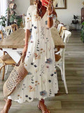 Damen Blütenverziertes Maxikleid R&B