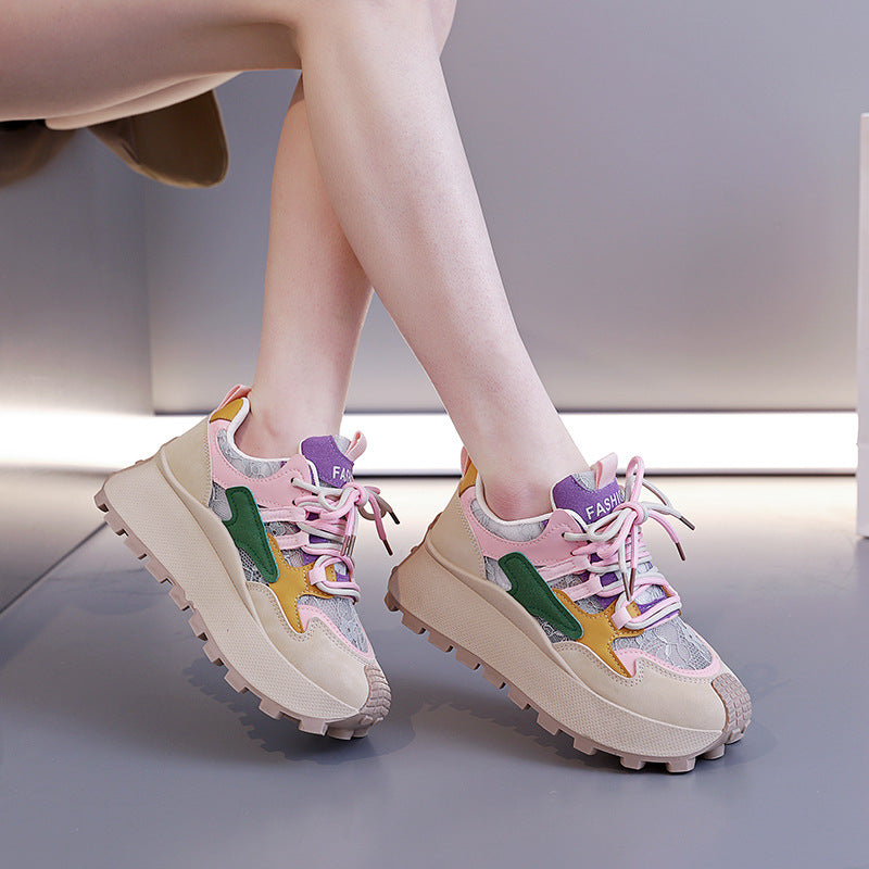 Damen trendige Sneakers mit einzigartigem Design und ergonomischer Dämpfung R&B