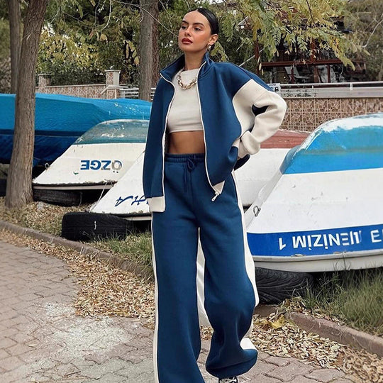 Damen sportlicher Jogginganzug mit modischem Schnitt und elastischen Bündchen R&B