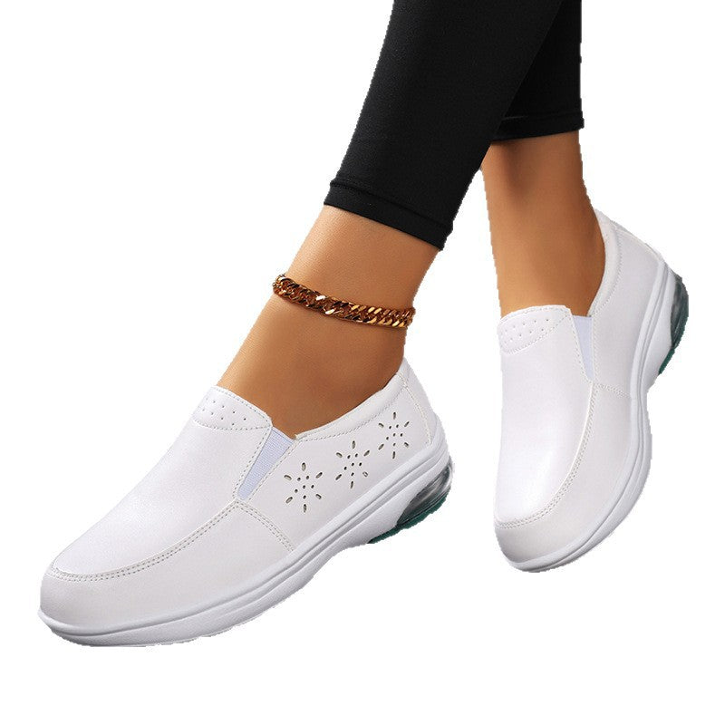 Damen Slip-On Freizeitschuhe mit atmungsaktiver Obermaterialstruktur und dämpfender Sohle